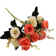 Bouquet de 12 roses artificielles en soie, mini roses pour bouquets de mariage à faire soi-même, centres de table, décorations de fête
