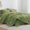 Olive Green Queen Comforter Set 7-Piece 1