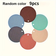 6-Pack Colorful Round Kitchen Mats – Stylish Tabletop Protectors, Pot/Pan Insulators & Coasters, Compatible with All Standard Surfaces