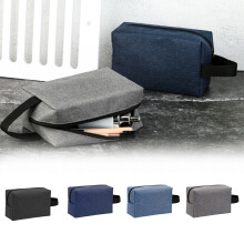 FAJHHA Travel Toiletry Bag for Men & Women – Waterproof, Foldable Cosmetic Organizer with Handle, Gray