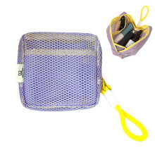Tragbare Kosmetiktasche aus Netzgewebe, Aufbewahrung für Dopaminfarbenes Make-up-Etui aus Netzgewebe