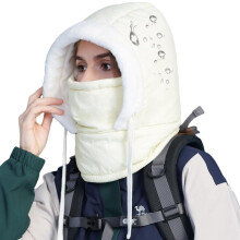 Unisex Winter Einteiler Sturmhaube Mütze Damen Slouchy Fleece Hoodie Gesichtsschutzmaske Wasserdichter Ohrenschützer Ski Schneemütze