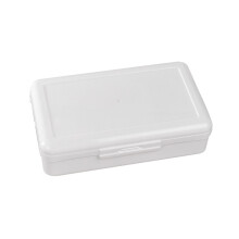 Trousse à crayons transparente grande capacité en plastique rigide, idéale pour ranger fournitures scolaires, autocollants et matériel de loisirs