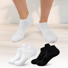 Chaussettes basses fines en coton respirant invisibles avec languette au talon (2 paires)