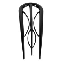Horquilla en forma de U para mujer, negra, 1 juego