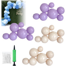 Kit d'arche de guirlande de ballons gonflables réutilisables, 3/7 ballons en PVC avec élastiques, pour anniversaires, mariages et fêtes