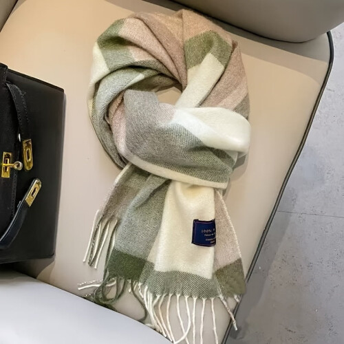 100 % ullstickad boho-halsduk för män och kvinnor