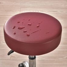 Housse de chaise ronde en similicuir pour tabouret de bar (1 pièce)