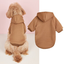Fleecegevoerde hondenhoodie, zachte, warme trui voor kleine, middelgrote en grote honden en katten – Khaki XL, geschikt voor alle seizoenen
