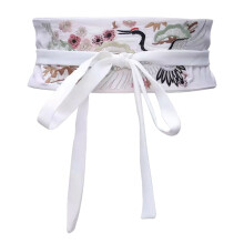 Ceinture traditionnelle chinoise brodée avec pompons