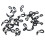 25Pcs Eyeglass String Ends Holders, Sunglasses Chain Strap Ends, Eyewear Rubber Loop Coil Ends Beaded 4