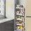 5-Tier Rolling Utility Cart with Locking Casters, Mobile Storage Rack for Kitchen & Restroom – Quick Assembly 6