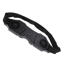 Ventilatore da cintura a 3 velocità USB 8000mAh Nero 51,2 pollici