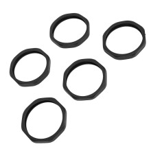 Ensemble de 5 pièces d’anneaux ronds en silicone anti-basculement pour microphone rond pour KTV