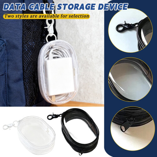 Scatola organizer per cavi trasparente – Per viaggi e uso domestico