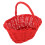 Versatile Red Rattan Storage Basket with Handle for Picnic and Fruit Organizer 1