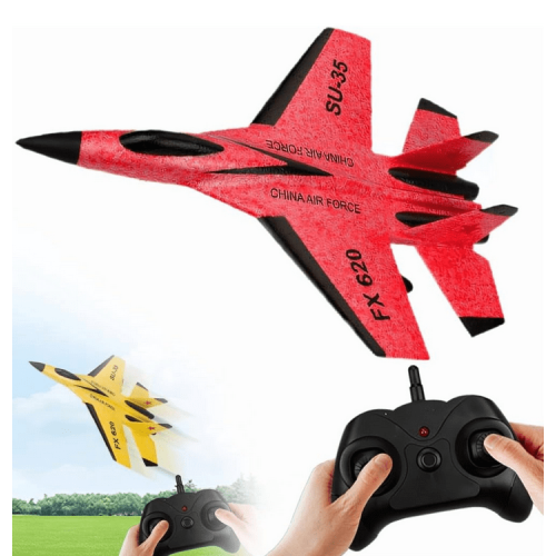 Gravity Glider RC Foam Samolot Czerwony 360 Glide LED