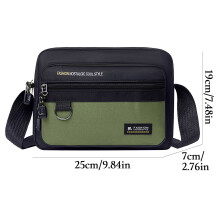 Pánska zelená kožená crossbody kabelka s nastaviteľným uchytením