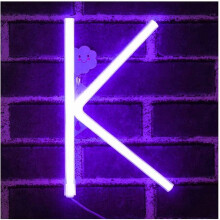 Letter Neon Lights, LED Neon Night Light Neon Lights Wall Decorative Night Light for Kids Bedroom Battery USB Operated Purple