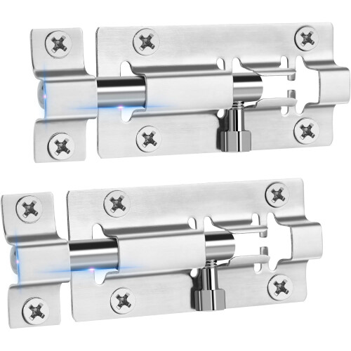 Schieberiegel, 7,6 cm, Edelstahl, 2er-Pack