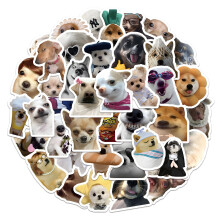 Funny Dog Stickers Set,50 Pcs Cute Dog Decals Waterproof Vinyl Stickers Aesthetic Decals For Dog Lovers Water Bottle Scrapbook Phone (Dog Shape)