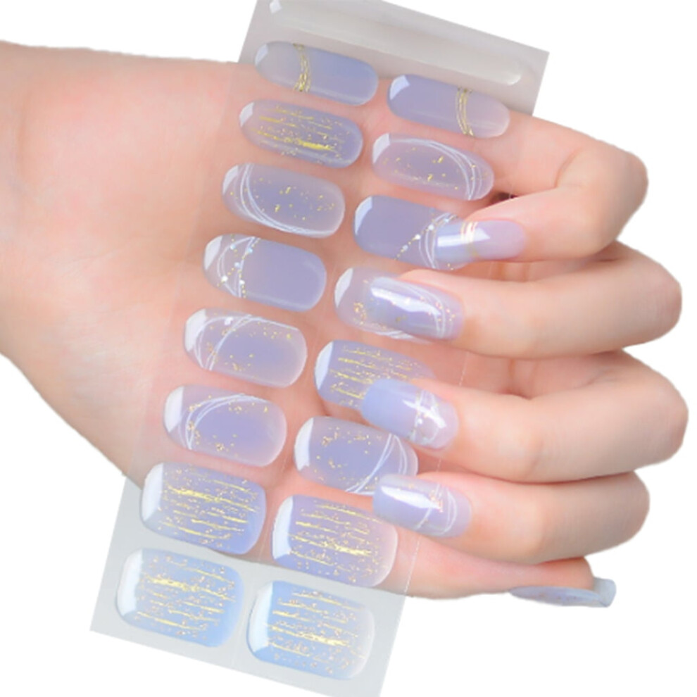Semi Cured Gels Nails Polish Strips Nails Decals Lasting Gels Full Nails Wraps