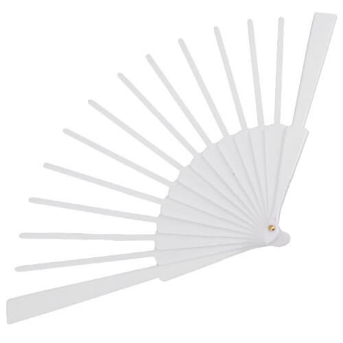 White plastic hand fan frame slats foldable 1 set