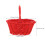 Versatile Red Rattan Storage Basket with Handle for Picnic and Fruit Organizer 5
