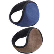 2Pcs Round Plush Winter Earmuffs for Kids Warmth Retention Ear Muffs for Women Outdoor Activities