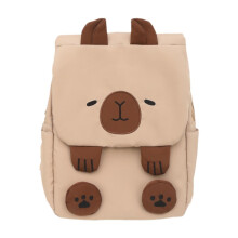 Capybara Rucksack mit verstellbaren Trägern, tragbarer Tagesrucksack für Ausflüge und Pendeln, Khaki