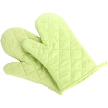 Ofenhandschuhe, hitzebeständig, aus Baumwolle und Polyester, grün