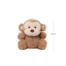 Leuke knuffeldierenset (20 cm): koe, aap, nijlpaard, panda, vos