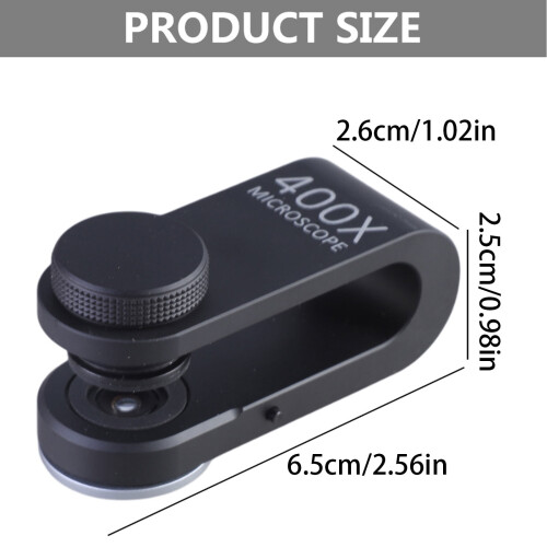 Microscope 400x Magnification Pocket Mobile Microscope Compatible for w/ Adults & Kids Magnifying Camera At 1