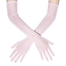 55 cm lange Stretch-Tüllhandschuhe für Damen