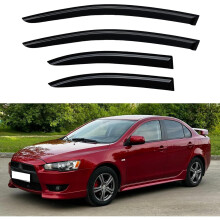Window Visors Rain Guards for 2008-2017 Mitsubishi Lancer, Out-Channel Window Vent Wind Deflectors Visors Shades for 08-17 Mitsubishi Lancer