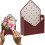 Caixa envelope floral vermelha para buquês, 23x35x8cm 1