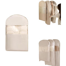 Sac de rangement suspendu en velours peau de pêche marron petit