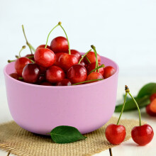 Mikrowellen- und spülmaschinenfeste Müslischale, große Kunststoffschale, Weizenstroh-Geschirr, für Müsli, Suppe und Snacks, Einzelstück, Rosa,