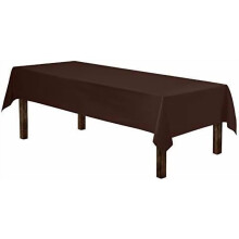 Rechthoekig tafelkleed in chocoladekleur van 152 x 324 cm voor een tafel van 244 cm – Stevig, wasbaar, geschikt voor buffetten, bruiloften, feesten