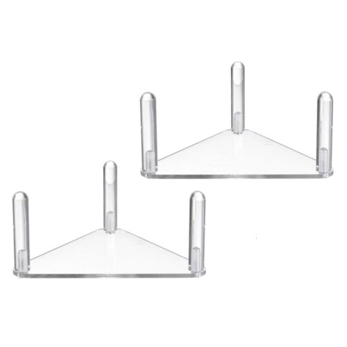 Fotbollsställ i klar akryl, 2-pack