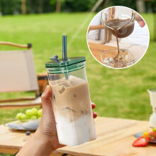 350 ml glaskaffekopp – Elegant transparent mjölkmugg med högt utseende, värmebeständigt klarglas, perfekt för varma och kalla drycker