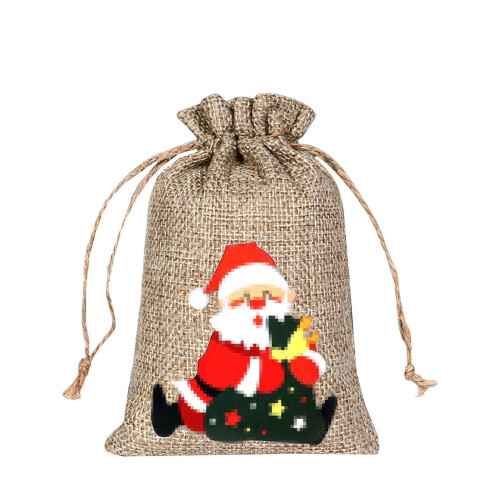 Sacos de juta com cordão para o Natal – Presentes rústicos e doces