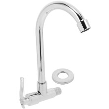 1 Set of Quick-open Wall Mount Faucet Copper Silver for Use