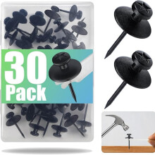 Bilderaufhängungsnägel, Doppelkopf, 30er-Packung, Schwarz