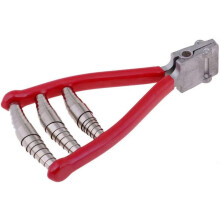 3-Spring Starting Clamp for Tennis & Badminton Racket Stringing, Compatible with Wire Drawing Machines, Red