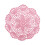 Pink floral cotton crochet doily set 1 pc 1
