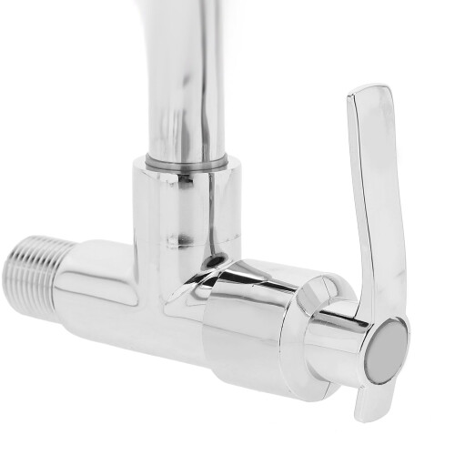 1 Set of Quick-open Wall Mount Faucet Copper Silver for Use 1