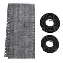 Housse de rechange en tissu et manchon pour cordon élastique pour chaises d'extérieur/de plage/de terrasse – Comprend les cordes et le tissu