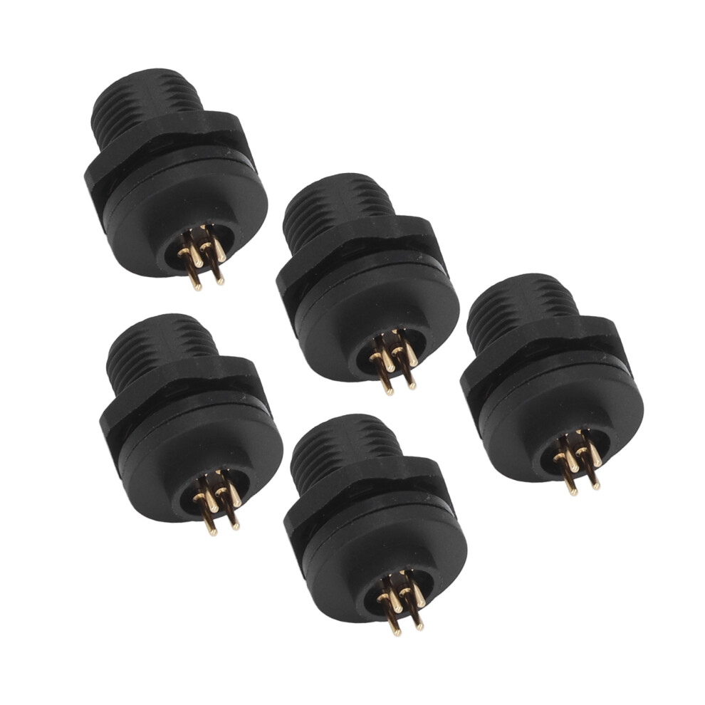 5Pcs E7 Threaded Waterproof Connector 4 Core 20Awg 60V 2A 8451385932271