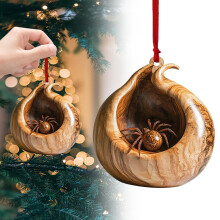 Decorazione natalizia 3D a forma di animale realizzata a mano, compatibile con le decorazioni per albero di Natale 2025, decorazione vintage per